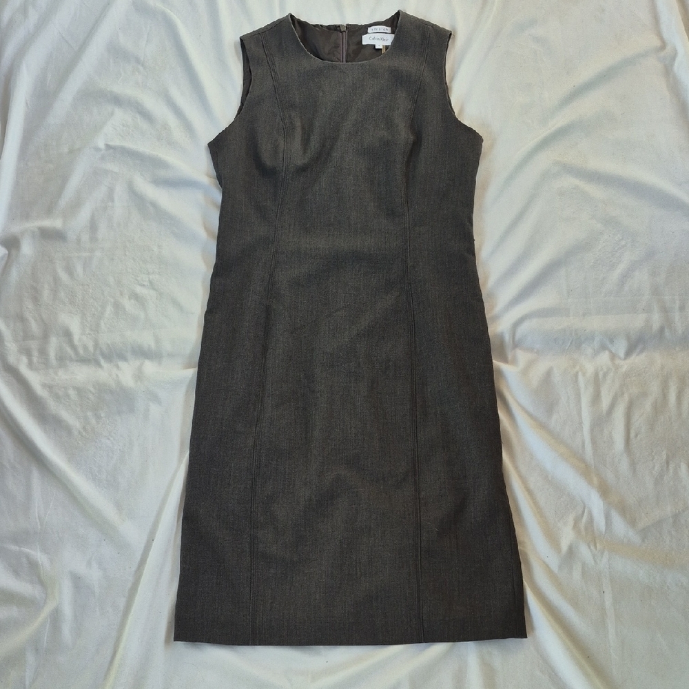Calvin Klein Black Sheath Midi Dress